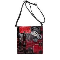 Сумка планшет женская ДС-144 черная с красным "Техно"