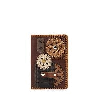Обложка на паспорт коричневая "Техно"
